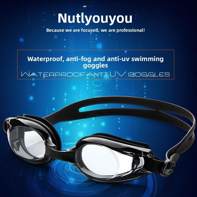 Waterproof Antifog Mens Swimming Goggles With Prescription Pc Lenses For Adults