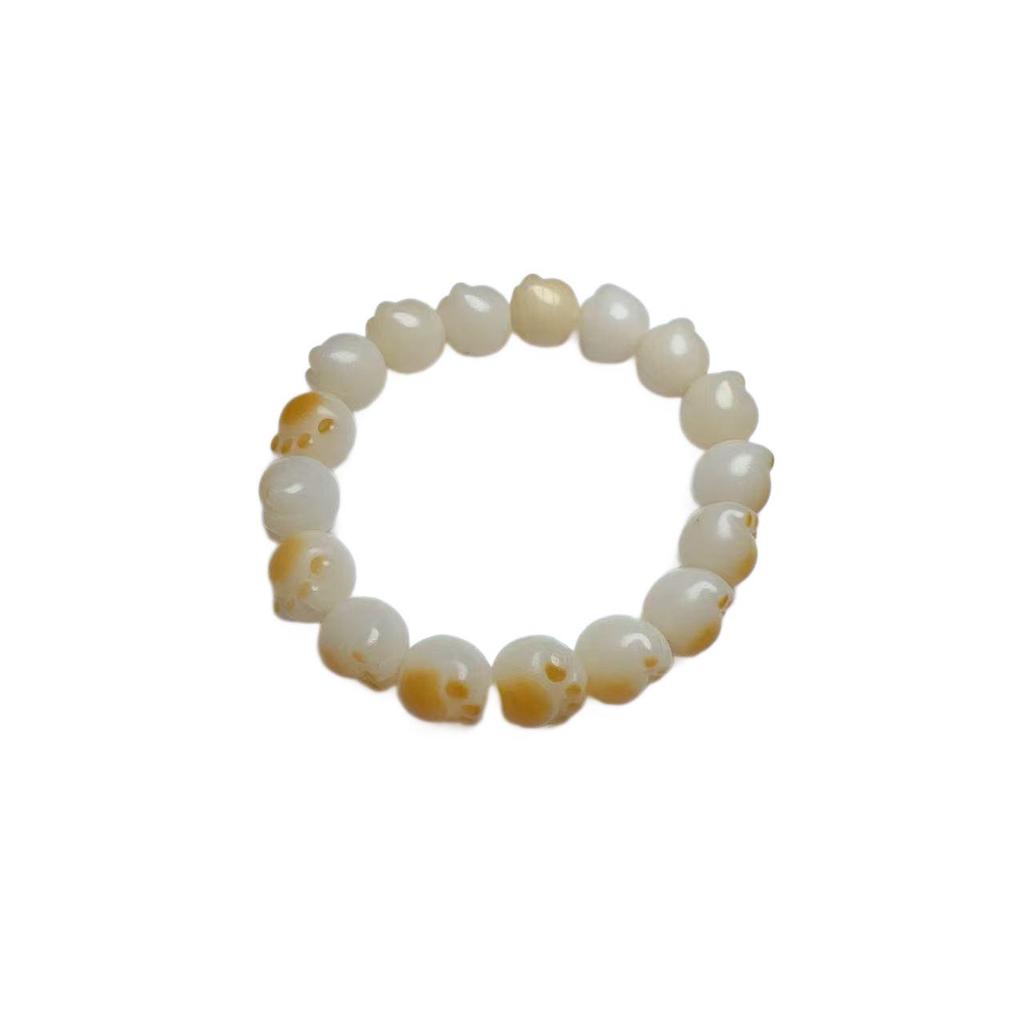 New Chinese Style Women's Natural Bodhi Cat's Claw Bracelet - 18 Beads, 12mm, Original Design.