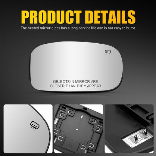 For 2011- Dodge Charger Right Passenger Mirror Glass W/ Electric Heated EXD