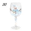 Dekorative Winter-Trinkbecher Weihnachten Stiel-Weinglas, Schneemann/Weihnachtsmann-Kranz/Elch/Weihnachtsbaum Handbemalt, Einzigartige Tauschgeschenke Kreativ