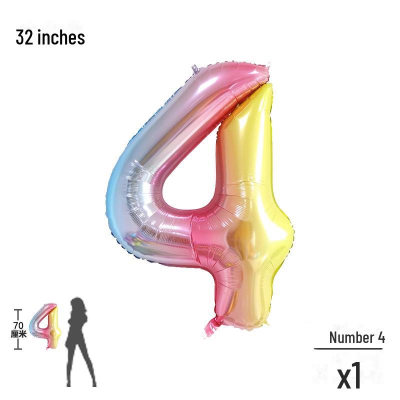 32palcové digitální balónky s přechodovou barvou pro dekorace dětské narozeninové oslavy