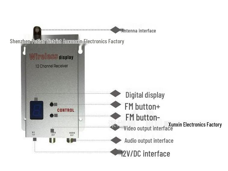 1.2G 1.5W Transmitter & Receiver for Drone, Aerial Photography, Model Airplane, Wireless FPV Transmission