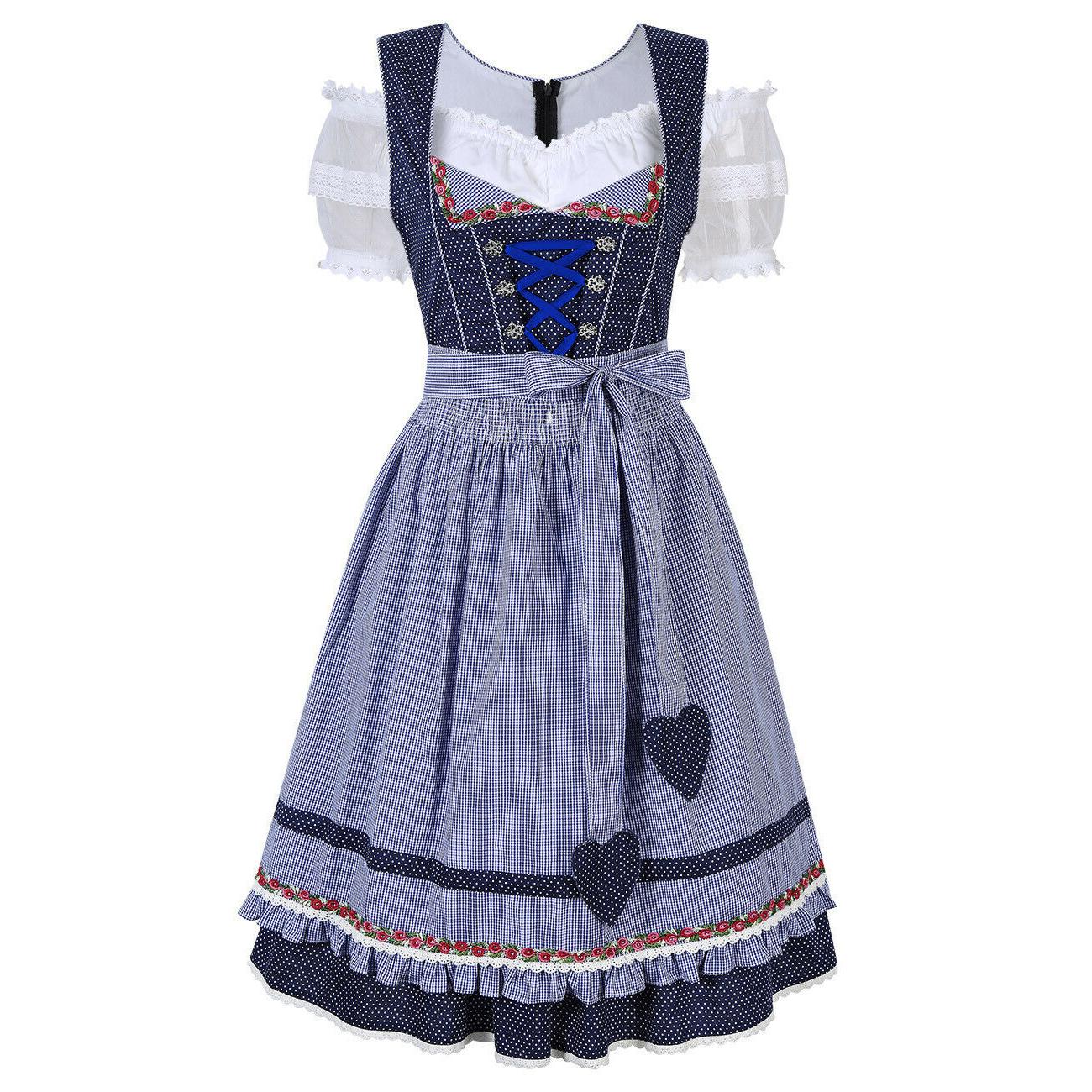 

Женский трахтен Октоберфест дирндль традиционное платье немецкий баварский костюм L