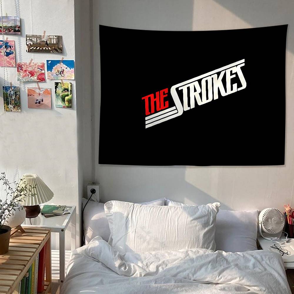 Rock Band The SStrokes Printed Large Wall Tapestry Indian Buddha Wall Decoration Witchcraft Bohemian Hippie Wall Art Decor