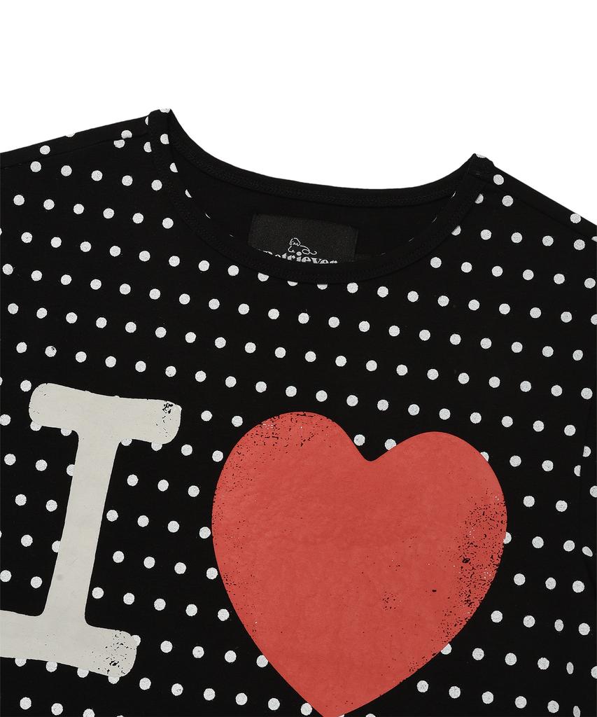 RETRIEVER CLUB I Love Crop Tee [Black]