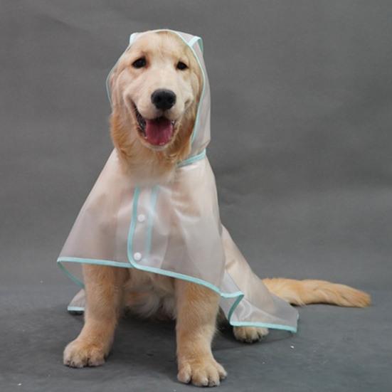 Průhledný psí pláštěnka Vodotěsné pončo pro mazlíčky Pláštěnka s kapucí s otvorem na vodítko pro štěňata Malé až velké psy