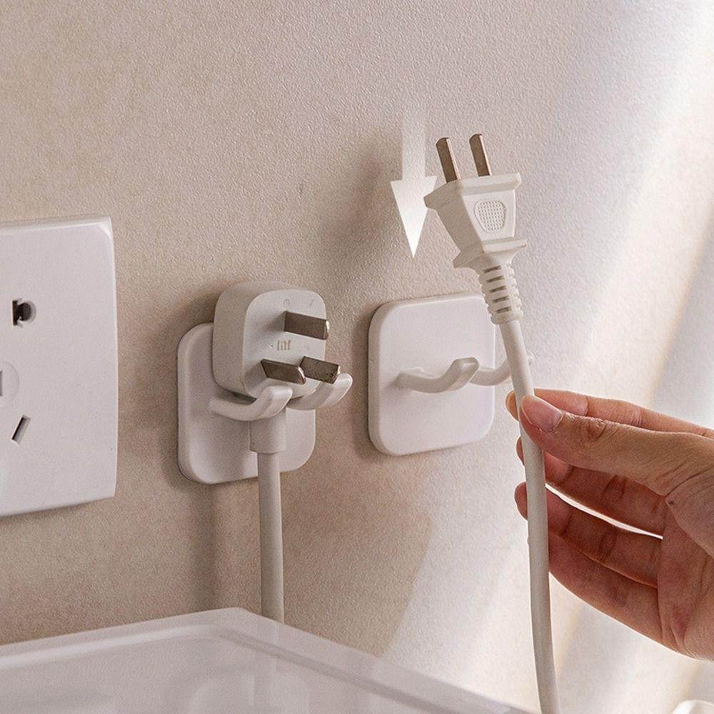 Punch-free Power Plug Hook Plastic Shaver Rack Creative Shaving Razor Holder  Home