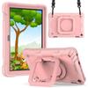 360 Rotating Case for Amazon Fire HD8 Plus 2020 10th Generation Handle Grip Stand Cover Shockproof Shoulder Strap Kids Funda # R