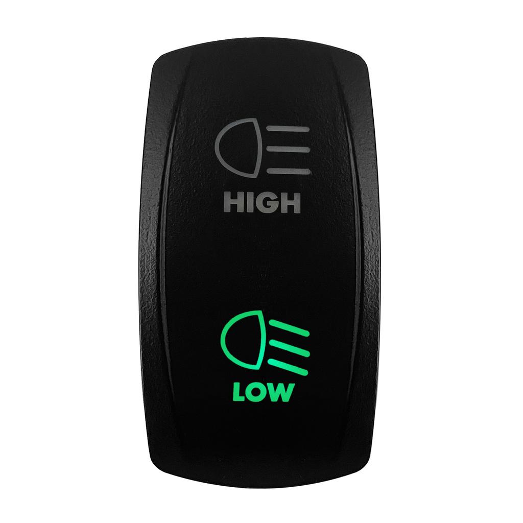 Boat Car Rocker Switch 12V/24V Waterproof Green Led SPST DPDT 20A for ARB/CARLING/NARVA/4x4 Pickup Truck JCB Machine Relays 5