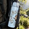 1PC Owl Autumn Leaf Wreath Print 750ml Color Plastic Sports Water Bottle Leakproof Flip Straw Lid Suitable for Sports Office Home Use
