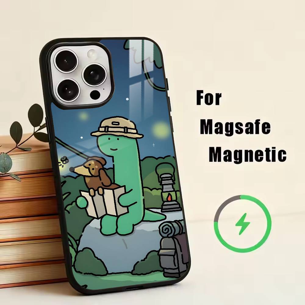 Cute J-Jog-uman-s Dinosaurs Phone Case For iPhone17,16,15,14,13,12,11 Plus,Pro Magnetic with Magsafe Wireless Charging