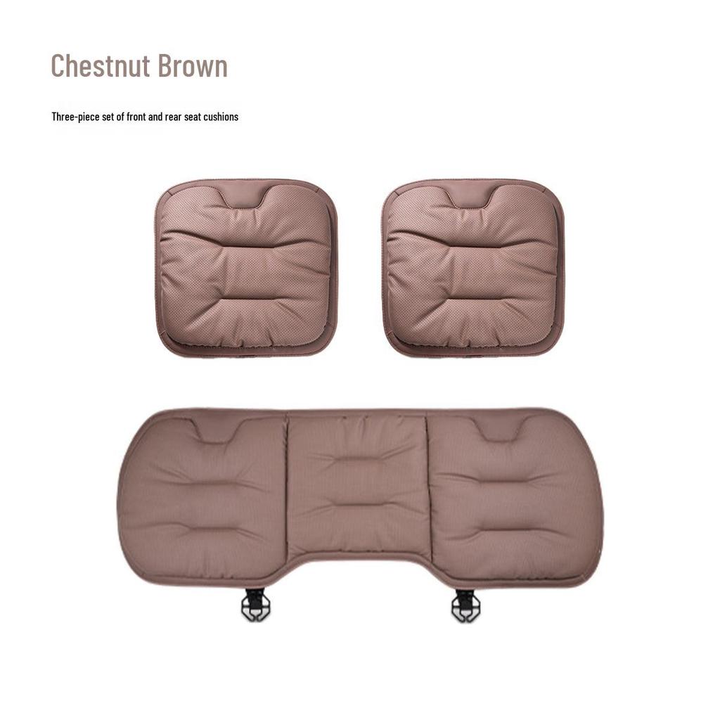Universal Nappa Leather Car Seat Cushion for Mercedes-Benz/BMW - All Seasons, Single Piece Cover