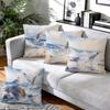 1pcs/4pcs Watercolor Seagull Coast Cushions Pillowcase Polyester Cushion Cover Throw Pillow Pillowcover Home Car Sofa Decor