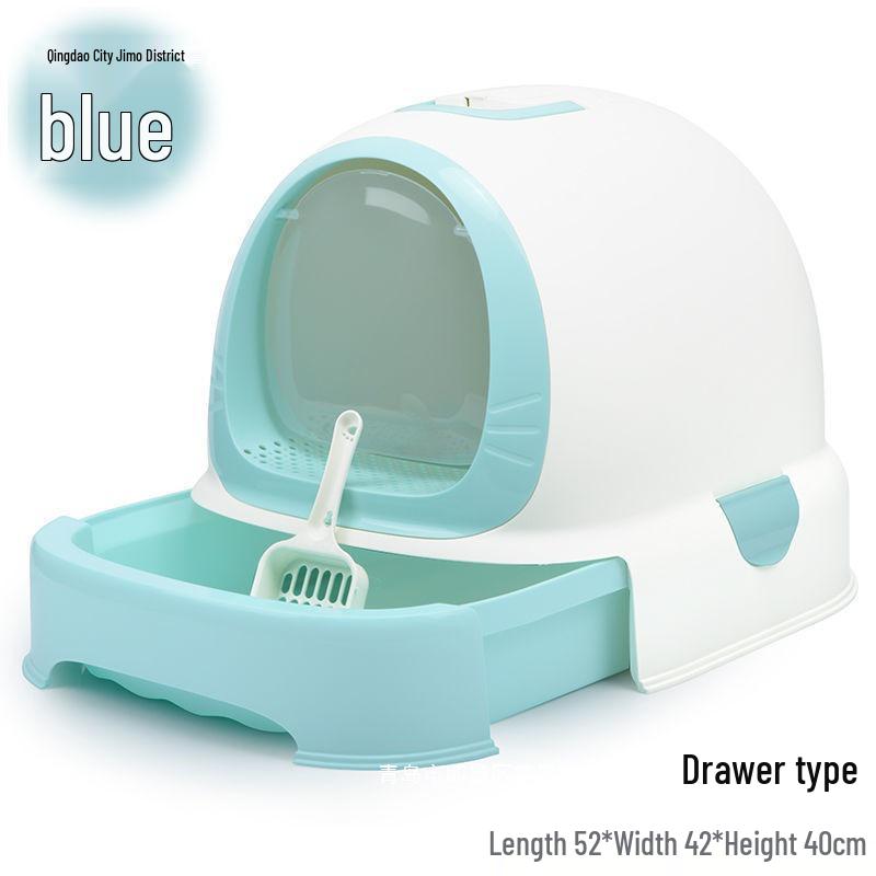 Extra Large Enclosed Cat Litter Box with Deodorizing and Anti-Splash Features