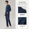EMZ Erdos Men's Machine Washable 19.5 Micron Crew Neck Wool Sweater