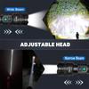 Powerful Spotlight Long Range LED Flashlight Type-C Charging Output Zoom Aluminum Alloy LED Torch For Camping hunting Lamp