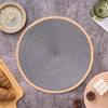 Anti-scald Coffee Cup Mats Middle East Style Round Dining Mat Vintage Solid Color Table Mat  Craft