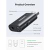 UGREEN 2 in 1 Bluetooth Car Adapter Bluetooth 5.1 Stereo Transmitter Receiver Wireless 3.5mm Aux Jack Adapter Car Kit Mic