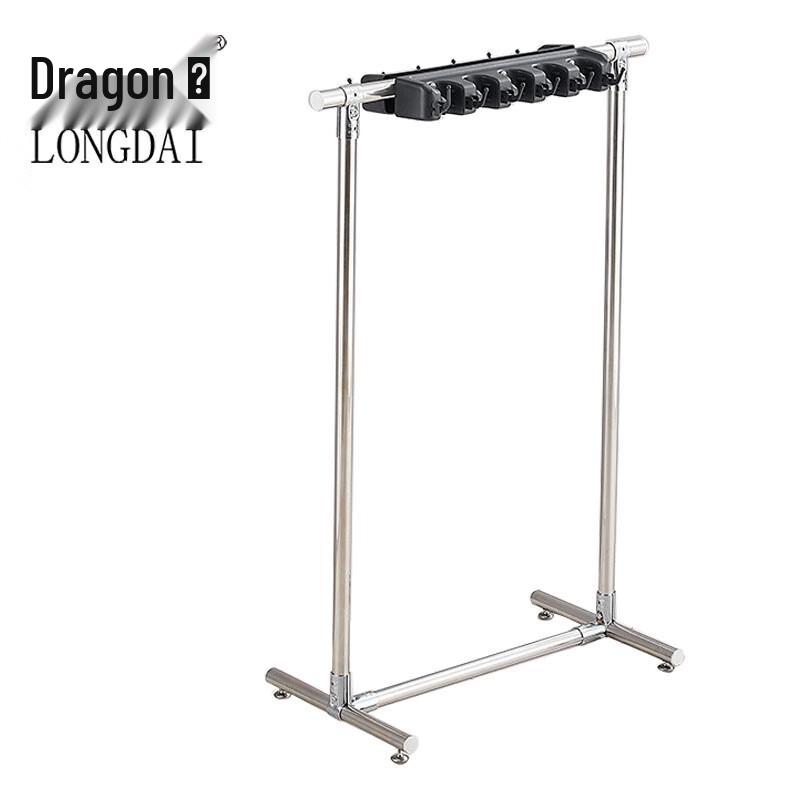 Longdai Floor-standing Stainless Steel Mop and Broom Holder