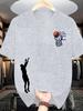 Highquality Shortsleeved Mens Casual Wear with Printed Patterns On the 2025 New Mens Fashion Tshirt