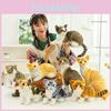 Realistic Plush Cat Toy Lifelike Short Hair Kitten Stuffed Animal Doll Wholesale