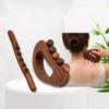1Pcs Guasha Wood Stick Massage Tool,5 Beads Wood Massage Roller Stick,Lymphatic Drainage Massager For Body Shaping,Gua Sha Tools