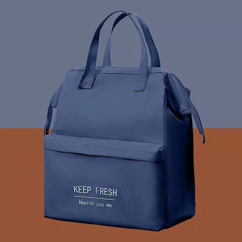 Lunch Tote Bag Insulated Bag Aluminum Foil Thickened Insulated Bag Lunch Bag with Shoulder Strap Handheld Lunch Bag