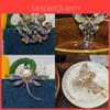 Vintage Palace Woman Man Crystal Brooch Pin With Electroplated Finish For Gift Or Decoration