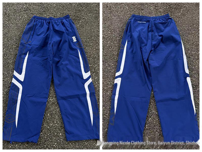Mertra Color-Block Tracksuit: Hooded Sweatshirt & Loose Sports Pants Set