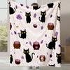 2025 New Cartoon Cute Pumpkin Little Ghost Printed Blanket Autumn and Winter Comfortable Warm Blanket Holiday Gift