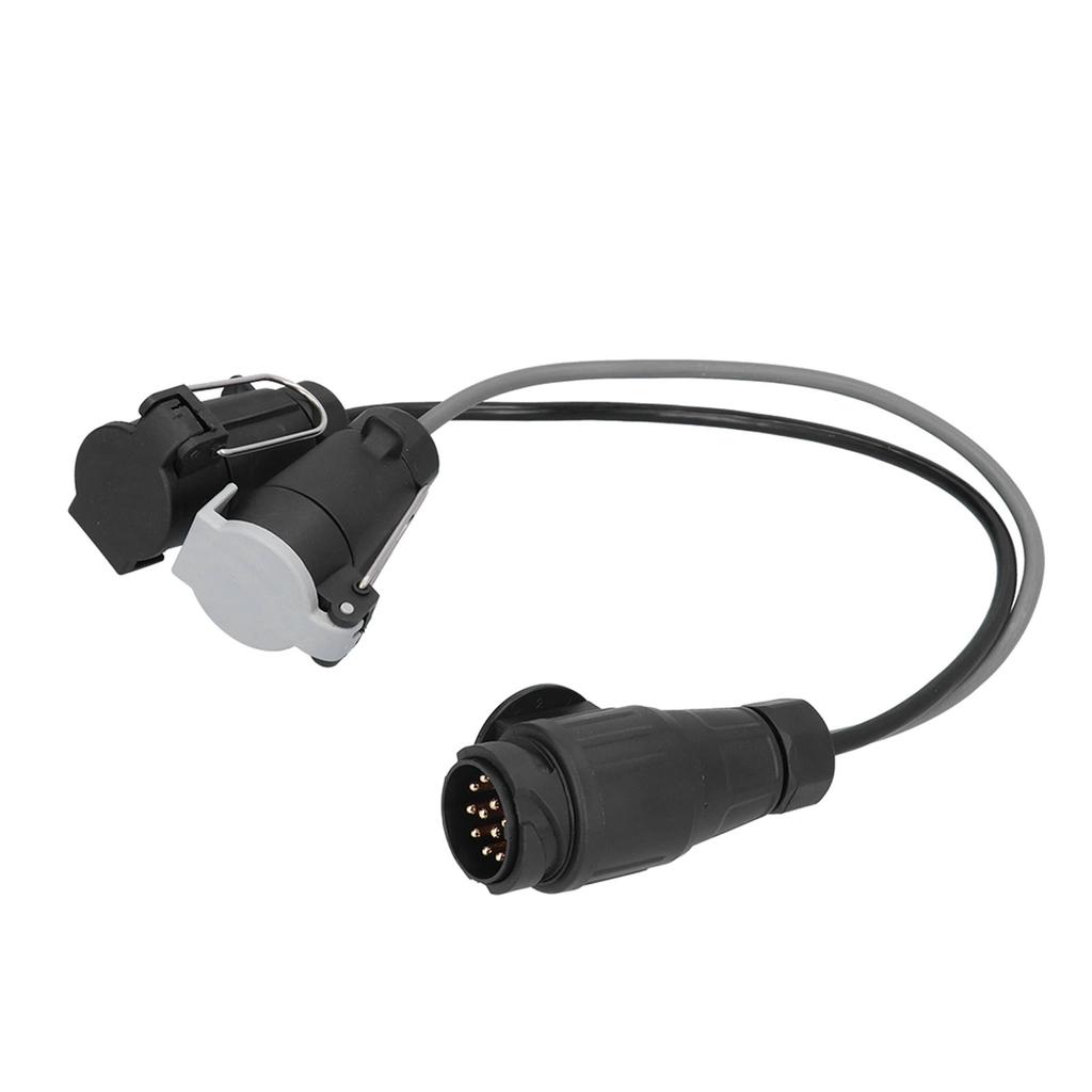 12V 13Pin to 7Pin Trailer Plug Converter Plastic PVC Brass for Standard European Caravans RVs