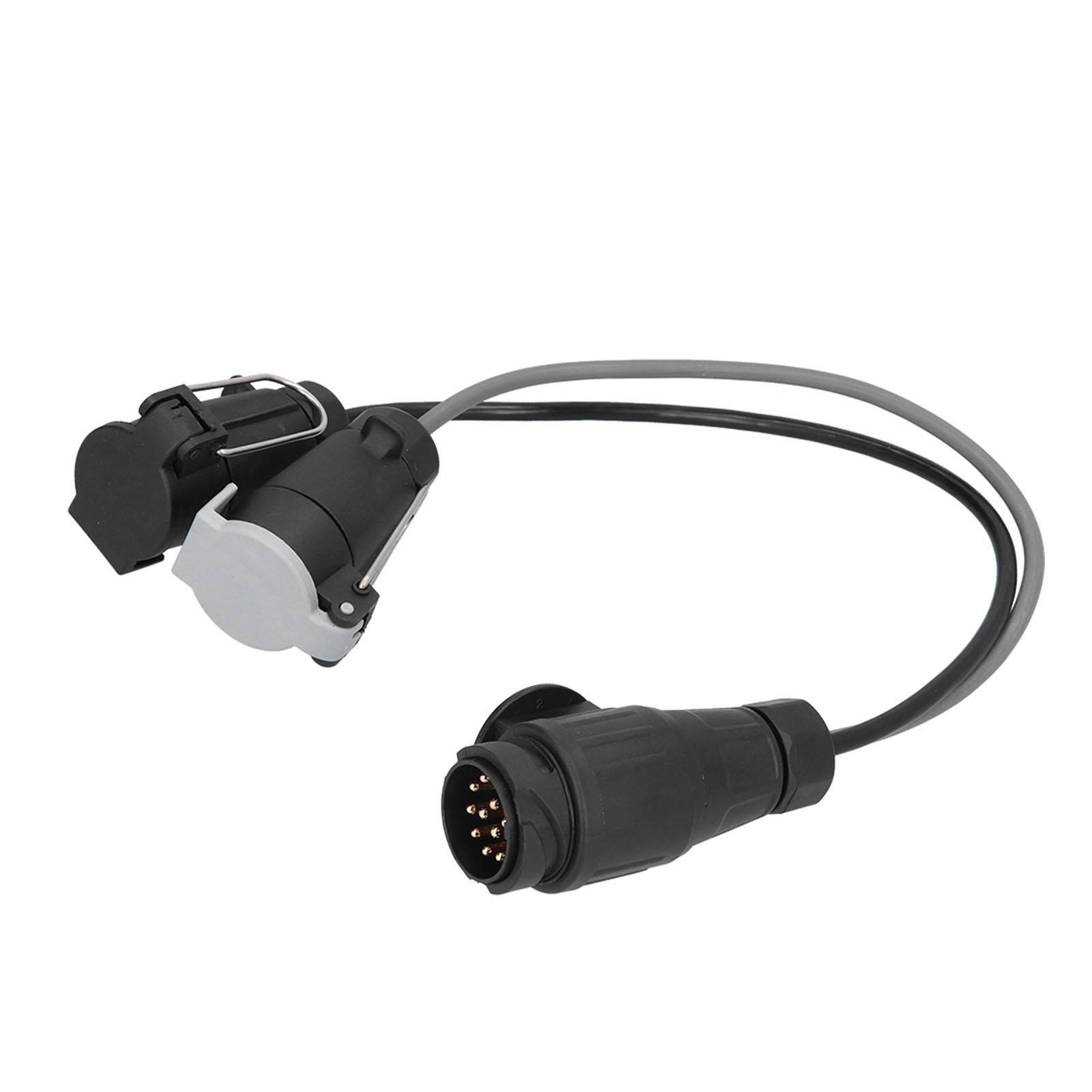 

12В 13-контактный к 7-контактному переходник для вилки прицепа Пластик ПВХ Латунь для стандартных европейских караванов, автодомов