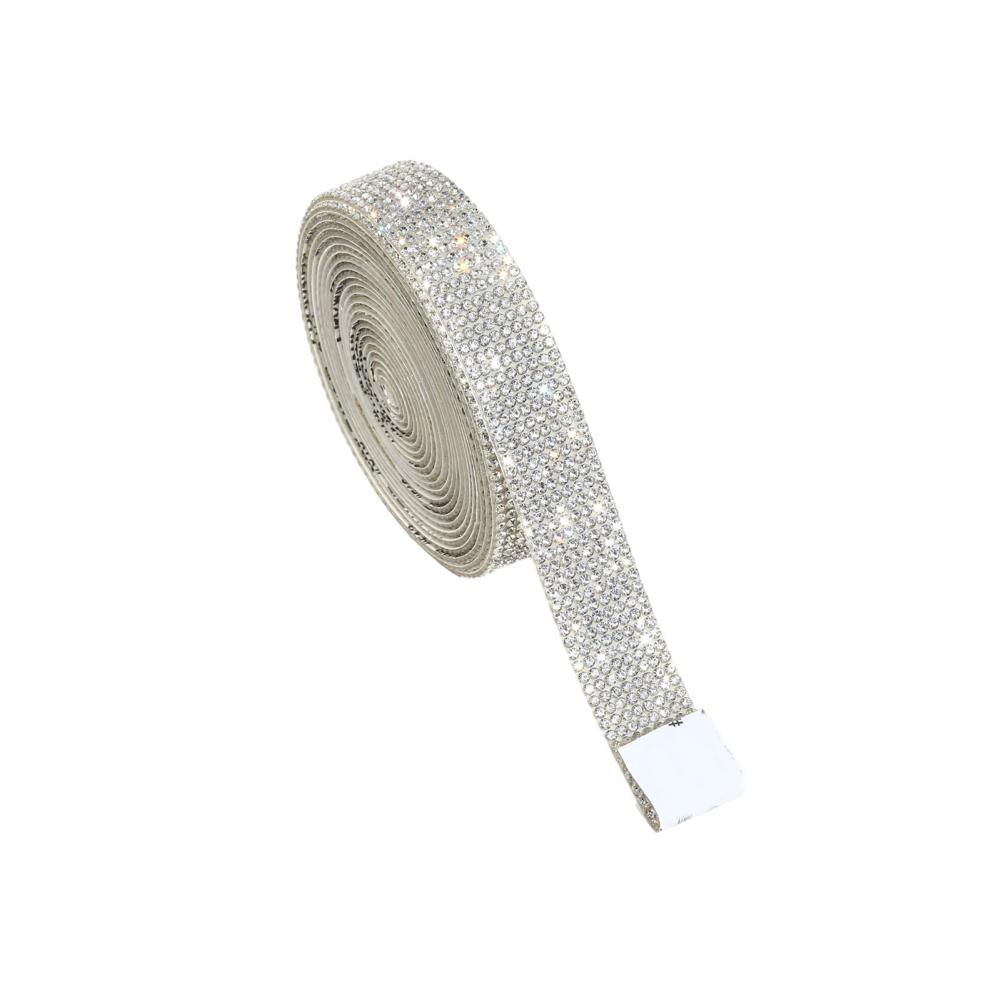 

40/60/80 см Самоклеящаяся Блестящая Лента Лента из Стразов Сверкающая Лента DIY Поделки Упаковка Подарков Ретро Свадебные Вечериночные Принадлежности 40cm белый