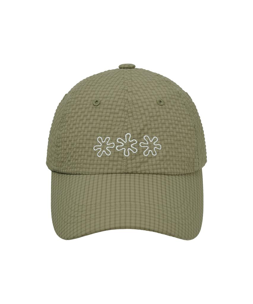 LMR Simple Motif Embroidered Light Ball Cap Khaki
