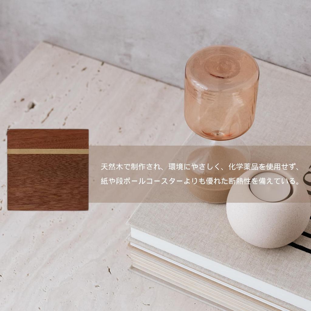 Handmade Wooden Coasters, Stylish Tea Trays and Dessert Plates, Thick, Waterproof, Decorative, Insulated, Stylish Cup Holders, Suitable for Home,