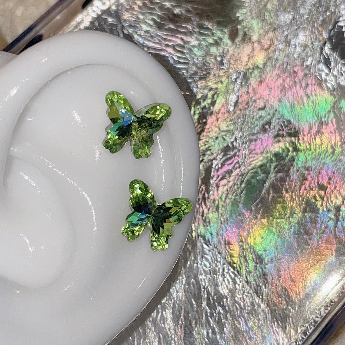 

Супер фея милые цветные серьги-гвоздики в форме бабочек женские свежие и простые титановые стальные серьги-гвоздики в форме ушных раковин высокого класса дизайна titanium steel