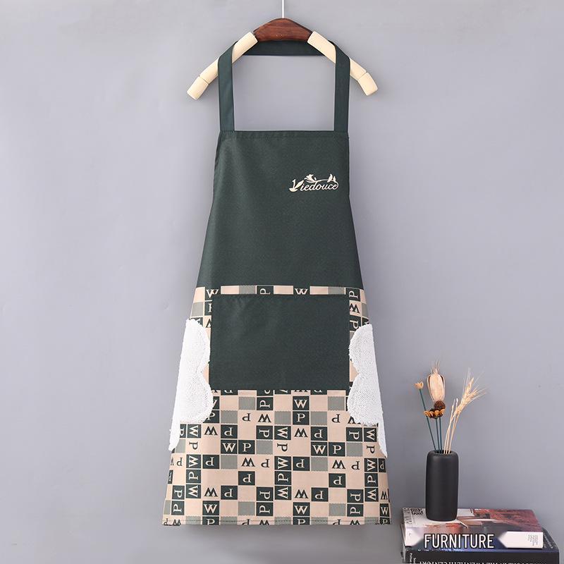 Waterproof Adult Half Apron - Oil-Proof, Dirty-Resistant, Wipable Kitchen Bib
