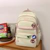 Girls Block Color Schoolbag Female Junior High School Students Backpack Grade Three To Five and Six Backpack