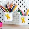 Golden Ribbon Stickers Childhood Cancer COPD Awareness Stickers Self-adhesive Ribbon Shape Stickers for Fundraising Awareness Campaigns