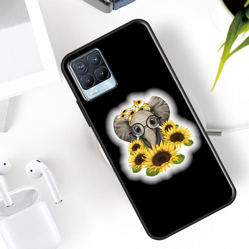 

Beauty Yellow Sunflower Case For Realme 15 12 11 13 14 Pro Plus C65 C67 C61 C53 C55 C51 C25 C63 C71 C75 GT6 GT7 Pro Realme C15