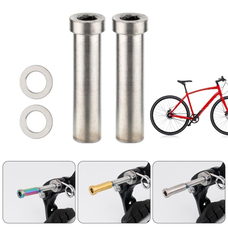 2Pcs Titaniums Alloy Bicycles C Caliper Nut Titaniums Alloy Nut Replacement Road Bike C Brake Pivots Nut with Washer