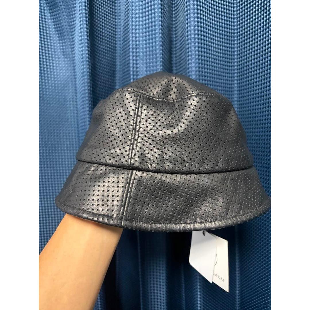 Used New KIJIMA TAKAYUKI Horse Leather Punching Bucket Hat Horse Leather
