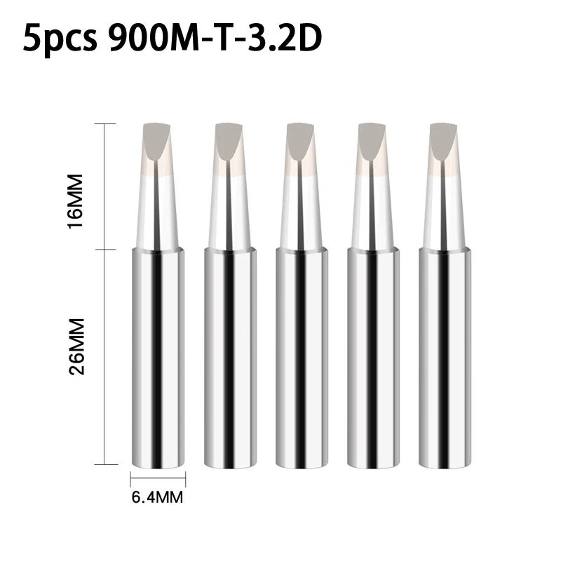 5Pcs Soldering Iron Tips K/SK/B/I/IS/1C/2C/3C/4C/2.4D/3.2D Soldering Iron Tips Set 900M-T Series BGA Soldering Tool Accessories
