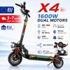 EMANBA X4 NFC UE Em Stock 800W*2 Bateria 48V18AH Pneus Off-Road de 10 Polegadas Scooter Elétrica 50-60km