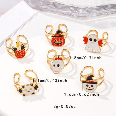 Trendiger offener Monster Edelstahlring: Europäischer & Amerikanischer Stil für Halloween & Weihnachten