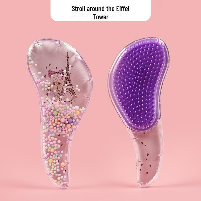 Transparent Anti-Knot Cartoon Hair Comb for Kids