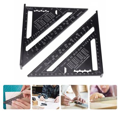 7 Zoll Metrische Aluminiumlegierung Dreiecklineal Zimmermann Messwerkzeuge Dreieckiges Winkelmaß Quadrat Holzbearbeitungswerkzeuge