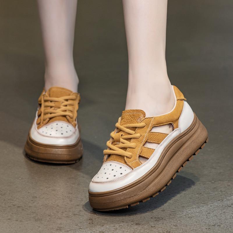 Thick Bottom Sandals Casual Single Shoes White Shoes