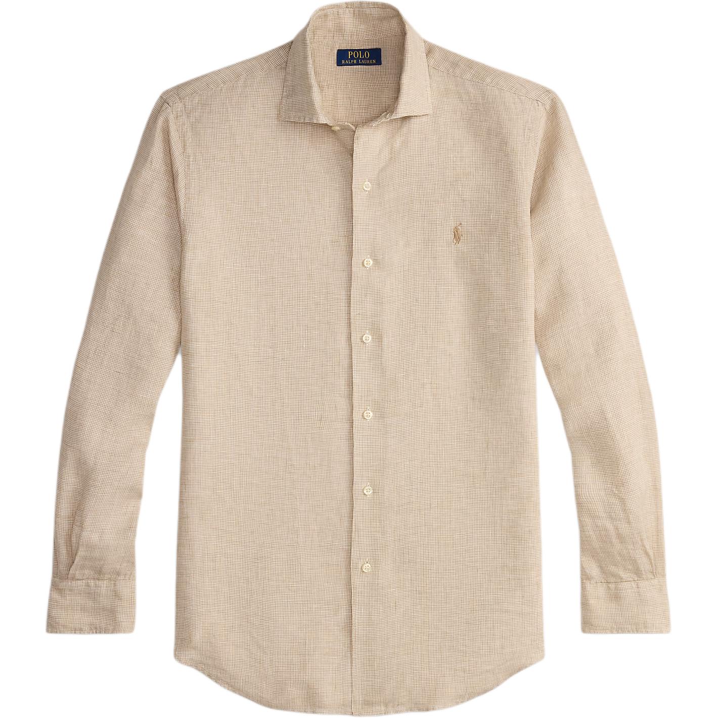 

Polo Ralph Lauren Рубашка с длинным рукавом на пуговицах в гусиную лапку Мужские рубашки Молочно-белый 710978099-003 M