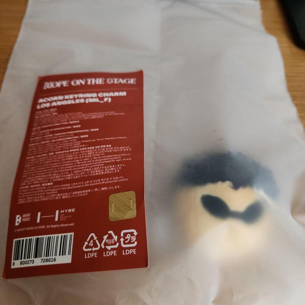 [USED] BTS J-HOPE Exhibition Acorn Keyring Los Angeles LA